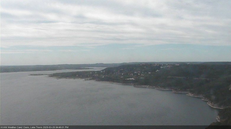 Lake Travis webcam, March 28, 2020 4:45 PM CT