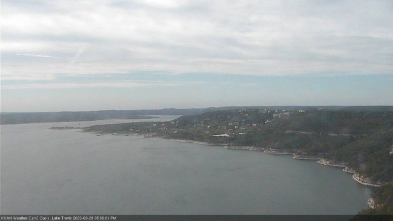 Lake Travis webcam, March 28, 2020 5:00 PM CT