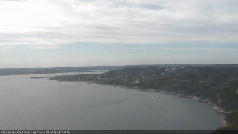 Lake Travis webcam, March 28, 2020 5:25 PM CT