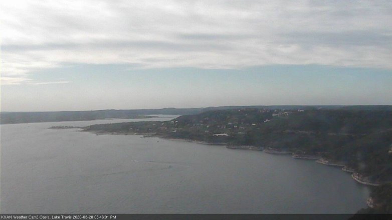 Lake Travis webcam, March 28, 2020 5:45 PM CT