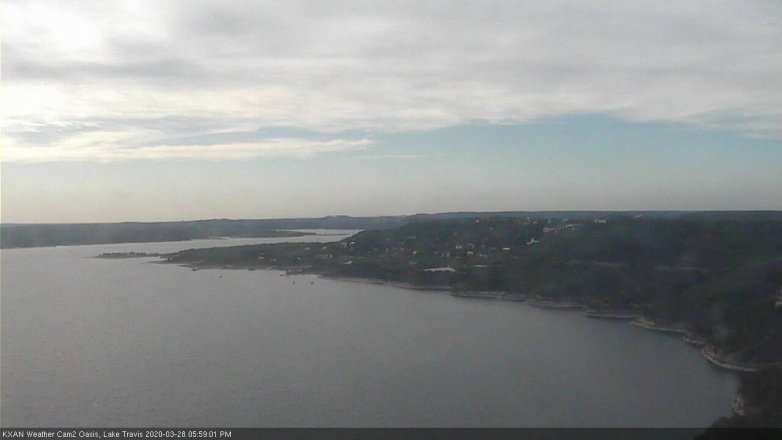 Lake Travis webcam, March 28, 2020 6:00 PM CT