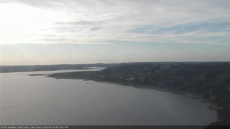 Lake Travis webcam, March 28, 2020 6:25 PM CT