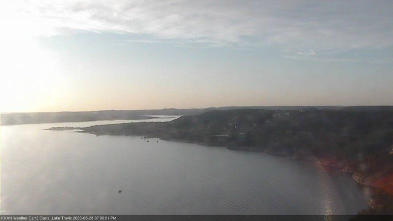 Lake Travis webcam, March 28, 2020 7:00 PM CT