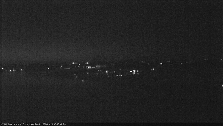 Lake Travis webcam, March 28, 2020 8:45 PM CT