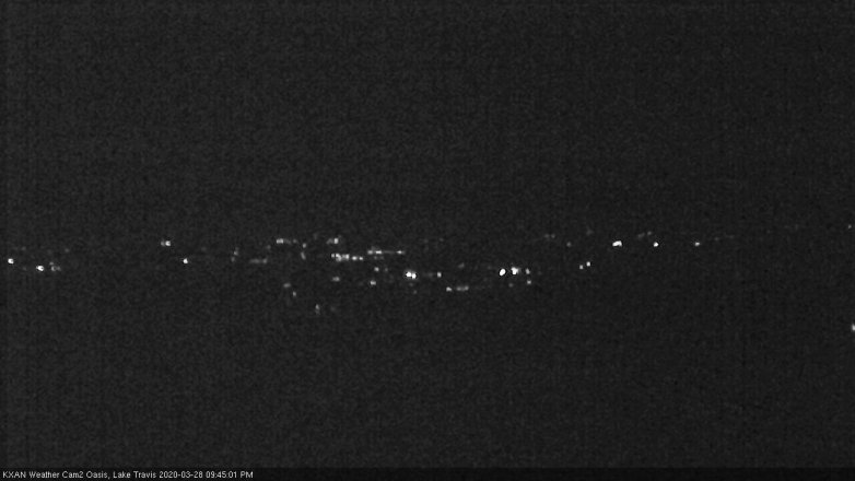 Lake Travis webcam, March 28, 2020 9:45 PM CT