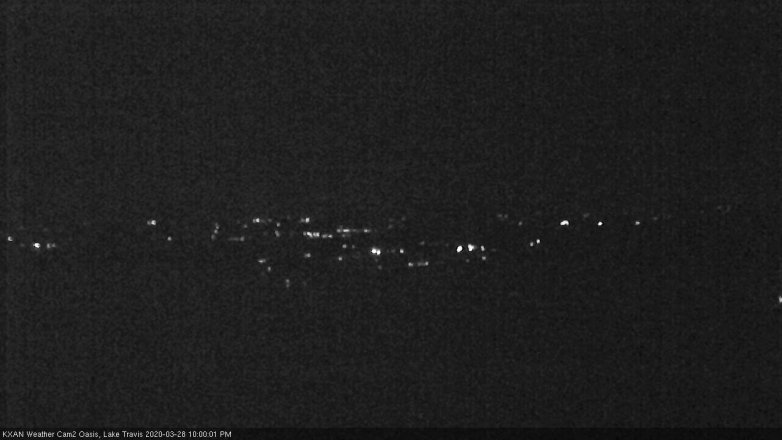 Lake Travis webcam, March 28, 2020 10:00 PM CT