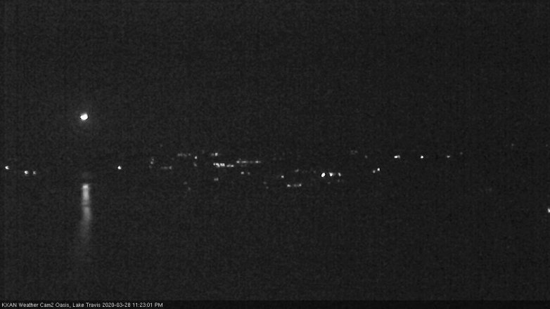 Lake Travis webcam, March 28, 2020 11:25 PM CT