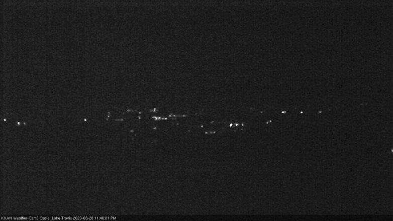 Lake Travis webcam, March 28, 2020 11:45 PM CT