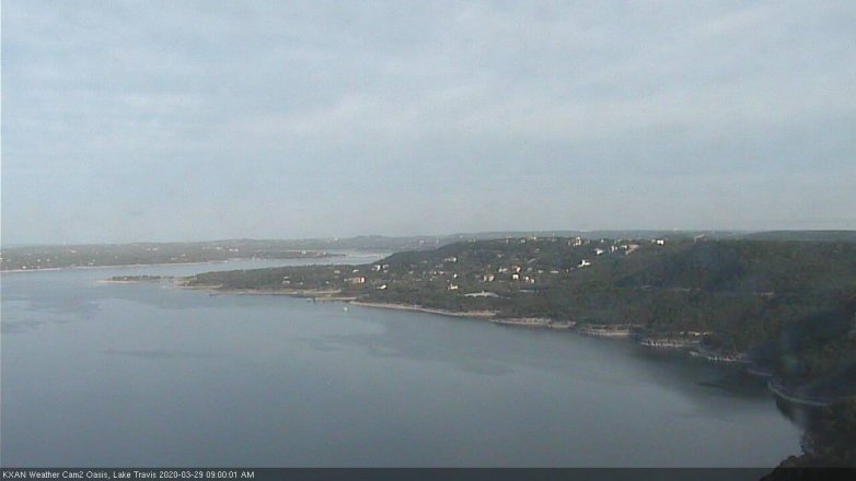 Lake Travis webcam, March 29, 2020 9:00 AM CT