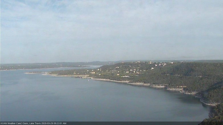 Lake Travis webcam, March 29, 2020 9:25 AM CT
