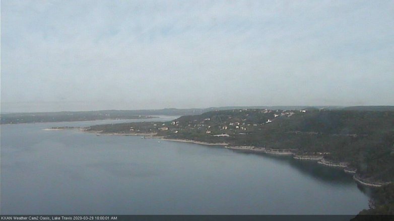Lake Travis webcam, March 29, 2020 10:00 AM CT