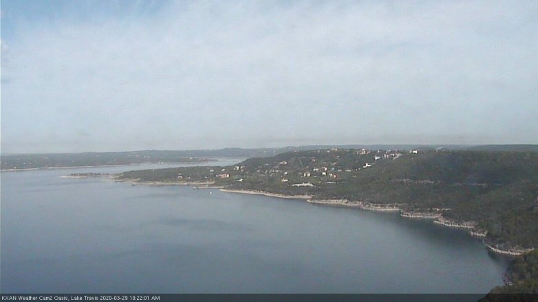 Lake Travis webcam, March 29, 2020 10:25 AM CT