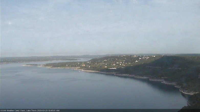 Lake Travis webcam, March 29, 2020 10:45 AM CT