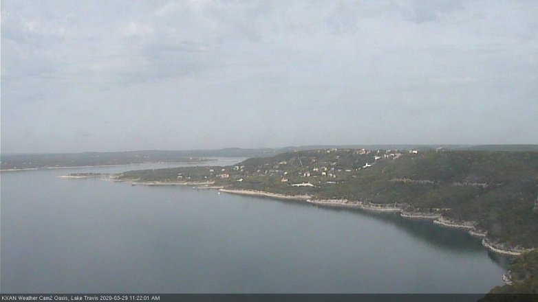 Lake Travis webcam, March 29, 2020 11:25 AM CT