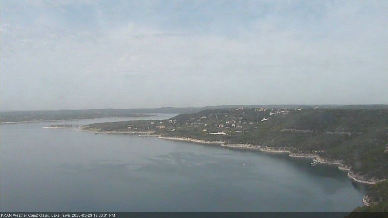 Lake Travis webcam, March 29, 2020 12:00 PM CT