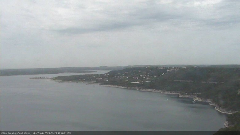 Lake Travis webcam, March 29, 2020 12:45 PM CT