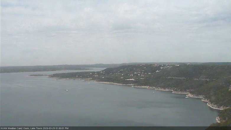Lake Travis webcam, March 29, 2020 1:00 PM CT