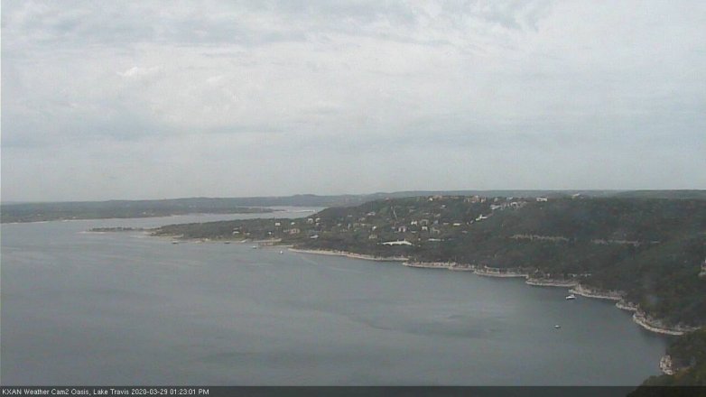 Lake Travis webcam, March 29, 2020 1:25 PM CT