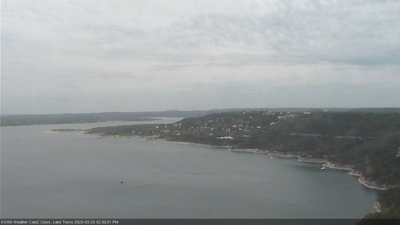 Lake Travis webcam, March 29, 2020 2:00 PM CT