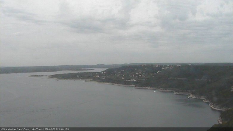 Lake Travis webcam, March 29, 2020 2:25 PM CT