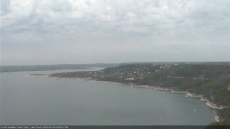 Lake Travis webcam, March 29, 2020 3:00 PM CT