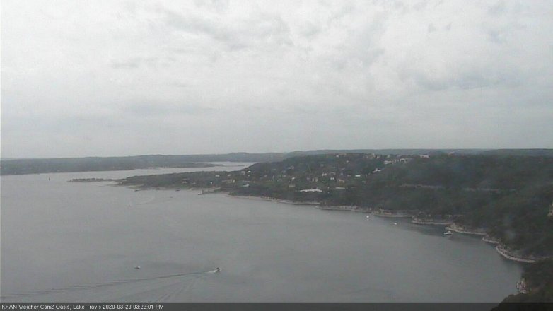 Lake Travis webcam, March 29, 2020 3:25 PM CT