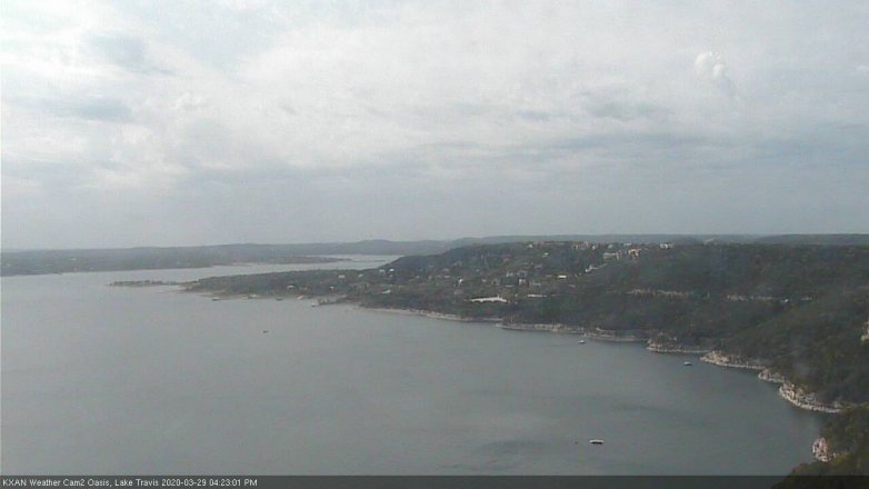 Lake Travis webcam, March 29, 2020 4:25 PM CT