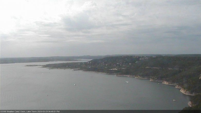 Lake Travis webcam, March 29, 2020 4:45 PM CT