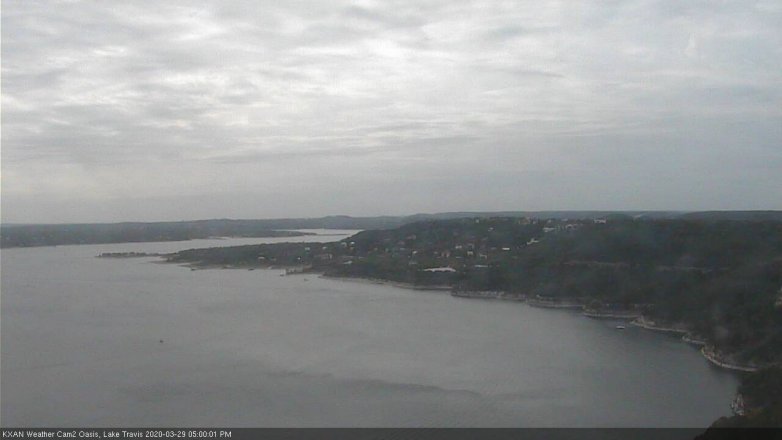 Lake Travis webcam, March 29, 2020 5:00 PM CT