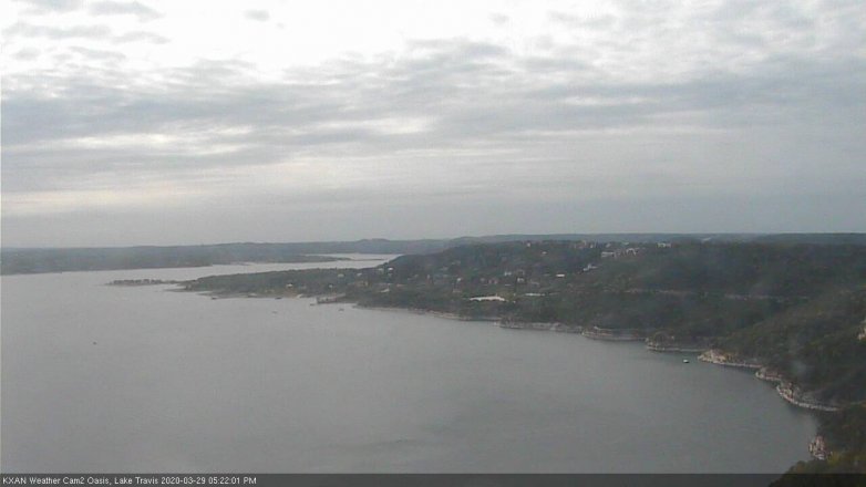 Lake Travis webcam, March 29, 2020 5:25 PM CT