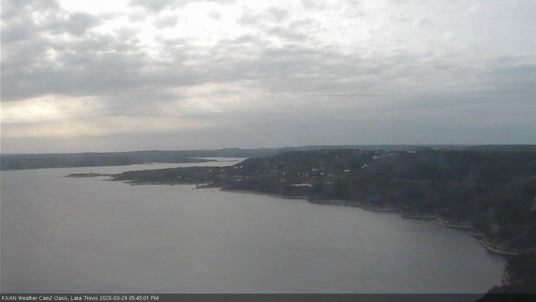 Lake Travis webcam, March 29, 2020 5:45 PM CT