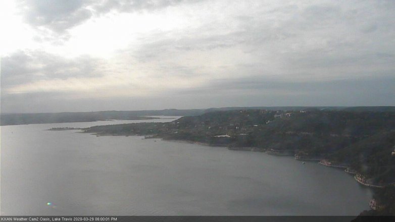 Lake Travis webcam, March 29, 2020 6:00 PM CT