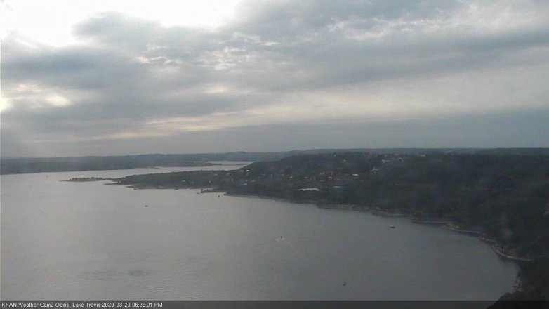 Lake Travis webcam, March 29, 2020 6:25 PM CT