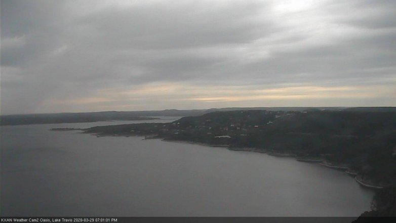 Lake Travis webcam, March 29, 2020 7:00 PM CT