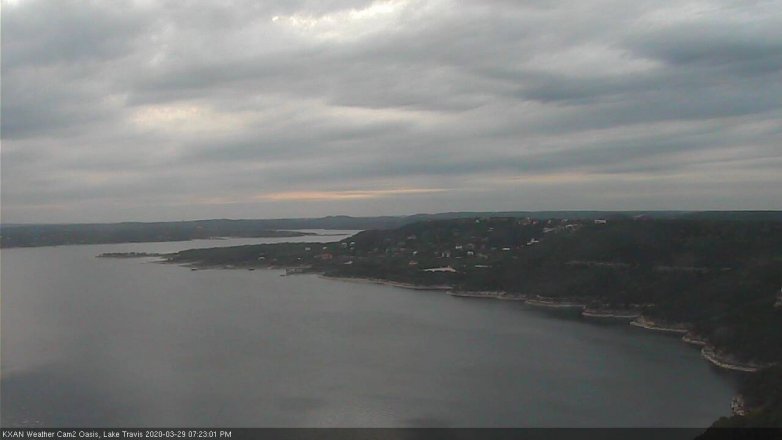 Lake Travis webcam, March 29, 2020 7:25 PM CT