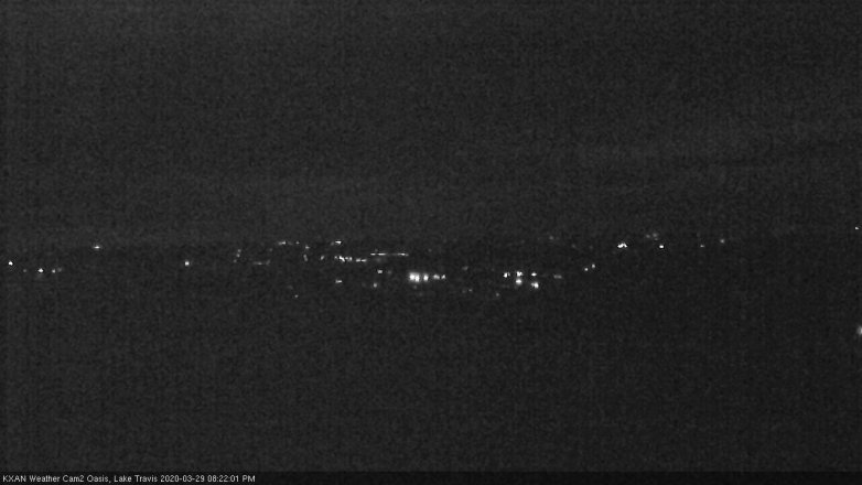 Lake Travis webcam, March 29, 2020 8:25 PM CT