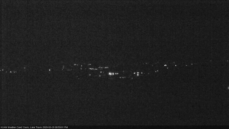 Lake Travis webcam, March 29, 2020 9:00 PM CT