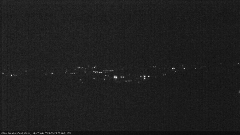 Lake Travis webcam, March 29, 2020 9:45 PM CT