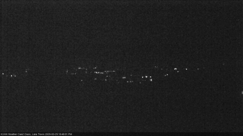Lake Travis webcam, March 29, 2020 10:45 PM CT