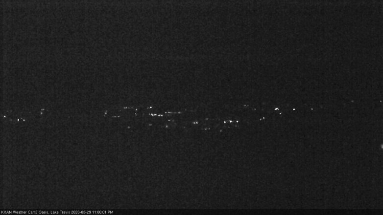Lake Travis webcam, March 29, 2020 11:00 PM CT