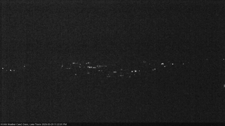 Lake Travis webcam, March 29, 2020 11:25 PM CT