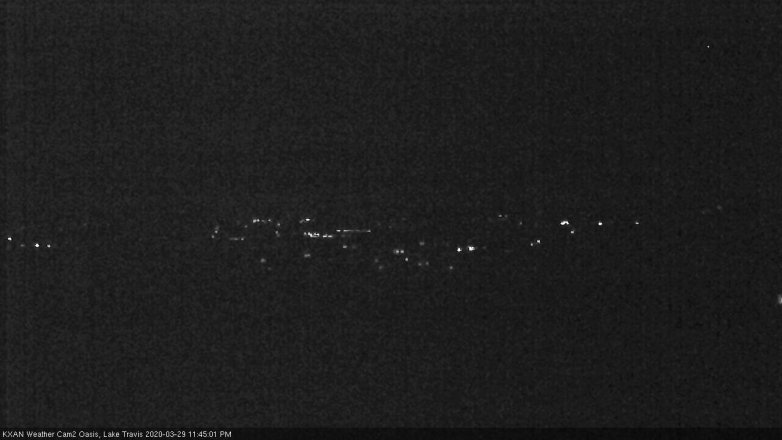 Lake Travis webcam, March 29, 2020 11:45 PM CT
