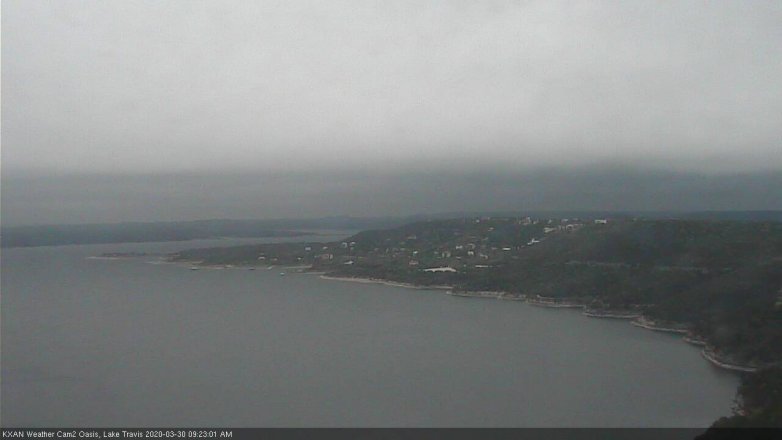 Lake Travis webcam, March 30, 2020 9:25 AM CT