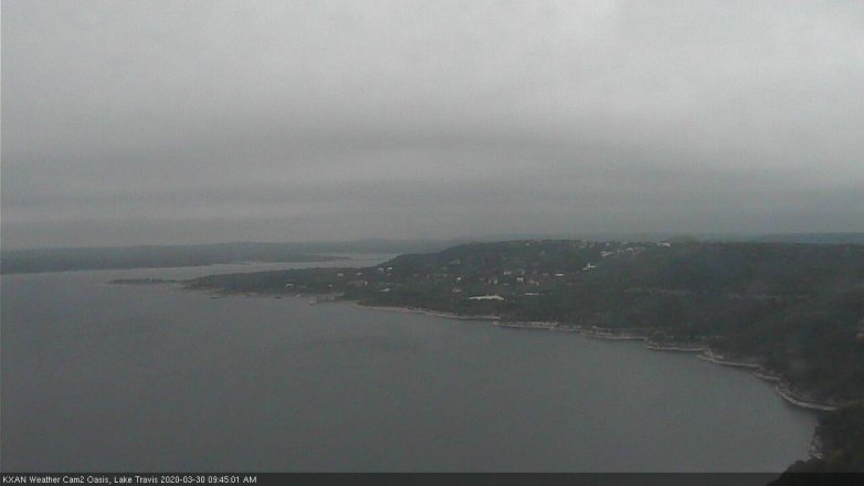 Lake Travis webcam, March 30, 2020 9:45 AM CT