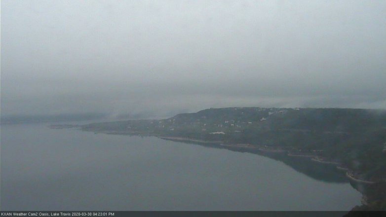 Lake Travis webcam, March 30, 2020 4:25 PM CT