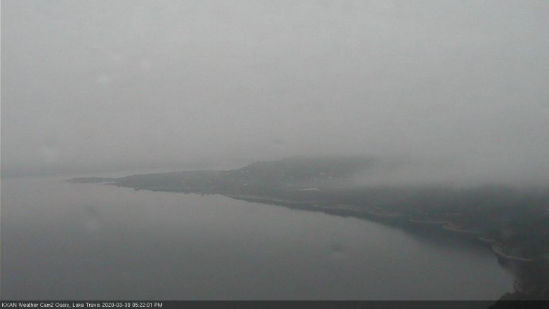 Lake Travis webcam, March 30, 2020 5:25 PM CT