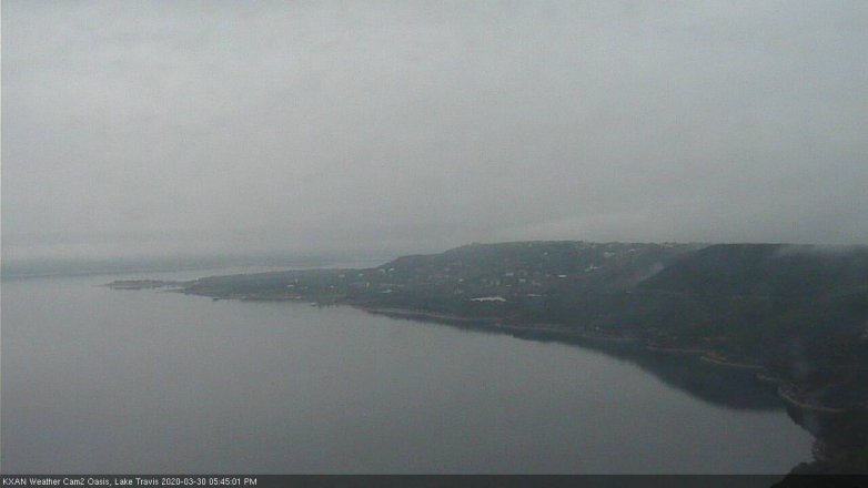 Lake Travis webcam, March 30, 2020 5:45 PM CT