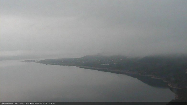 Lake Travis webcam, March 30, 2020 6:25 PM CT