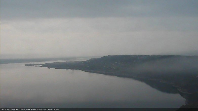 Lake Travis webcam, March 30, 2020 6:45 PM CT