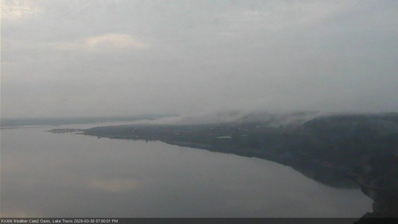 Lake Travis webcam, March 30, 2020 7:00 PM CT